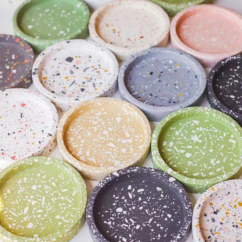 Coaster Mold Round - Okrągłe formy cementowe do tac Silikonowe